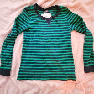 DFH Striped Patagonia Logo Crew L/S Wmn Small